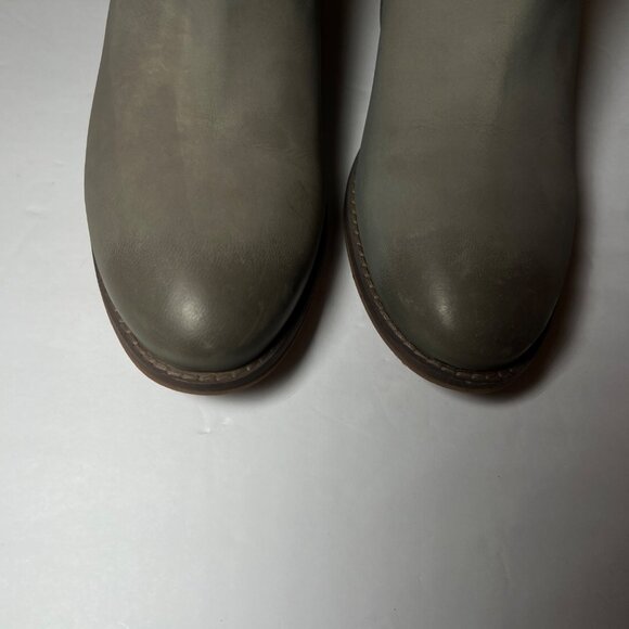 Softwalk Gray Leather Ankle Boots With Side Zipper Womens Size 6M Booties - Picture 3 of 16